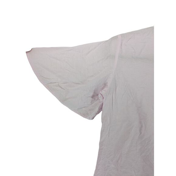 A New‎ Day Blouse Small Pink Relaxed Top Flounce Keyhole Staple Crewneck Office - Picture 3 of 9